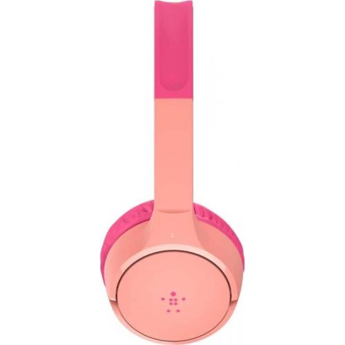 Casti cu microfon Belkin Sounfrom Mini, Bluetooth/3.5mm jack, Pink