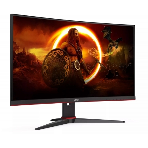 Monitor LED Curbat AOC C27G2E/BK, 27inch, 1920x1080, 4ms GTG, Black-Red