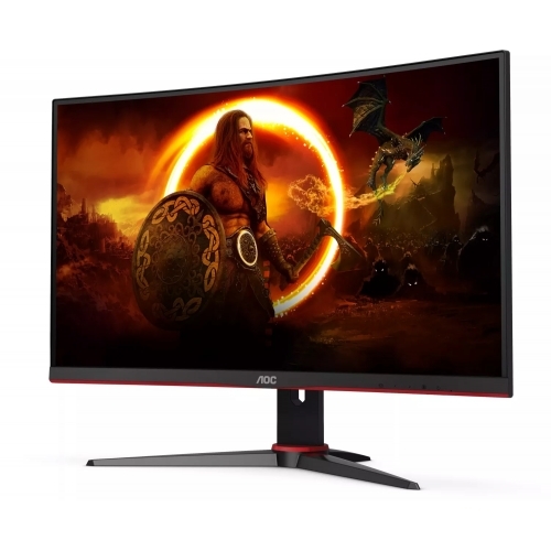 Monitor LED Curbat AOC C27G2E/BK, 27inch, 1920x1080, 4ms GTG, Black-Red