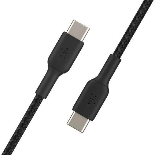 Cablu de date Belkin Boost Charge Braided, USB Tip C - USB Tip C, 1m, Black