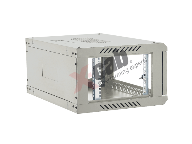 Cabinet metalic de perete 19”, tip rack wallmount, 4U 600x450 mm, Xcab Gri XCAB-4U45S.7035