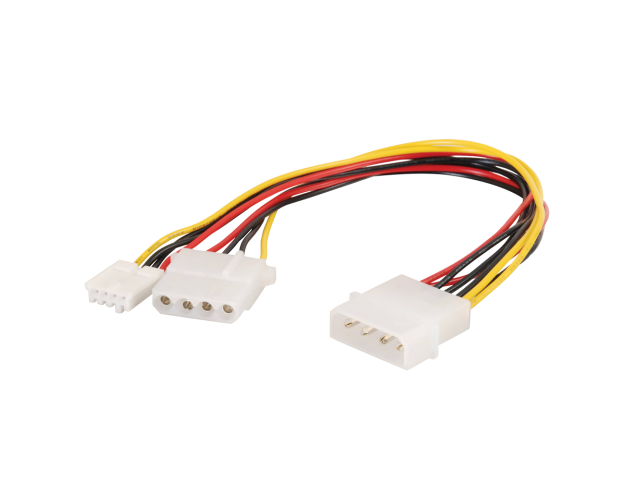 Cablu adaptor alimentare Molex (IDE) la 1 x Molex (IDE) + 1 x alimentare FDD 3.5