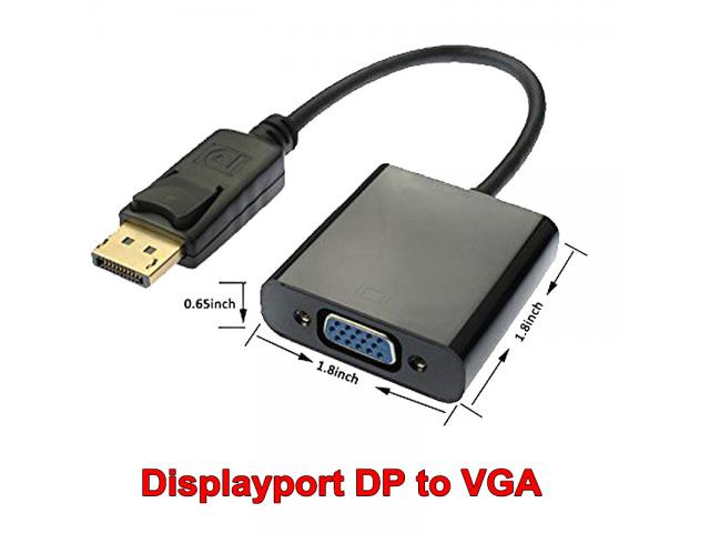 Cablu adaptor, convertor Displayport (DP) tata la VGA mama aurit - HCT63489