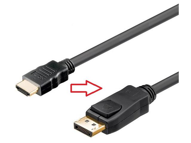 Cablu HDMI la DisplayPort, HDMI tata la DP tata- contacte aurite