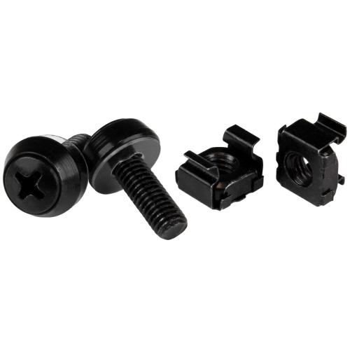 Set suruburi + cage nuts Startech CABSCREWM6B, Black