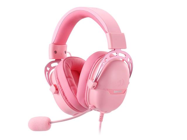 Casti cu microfon Redragon Aurora, USB-A, Pink