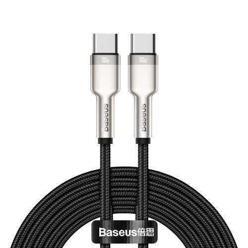 Cablu de date Baseus CATJK-C01, USB-C - USB-C, 1m, Black