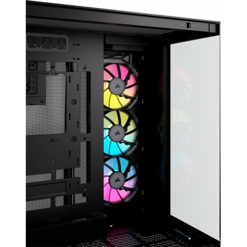 Carcasa Corsair 6500X TG RGB Black, Fara sursa