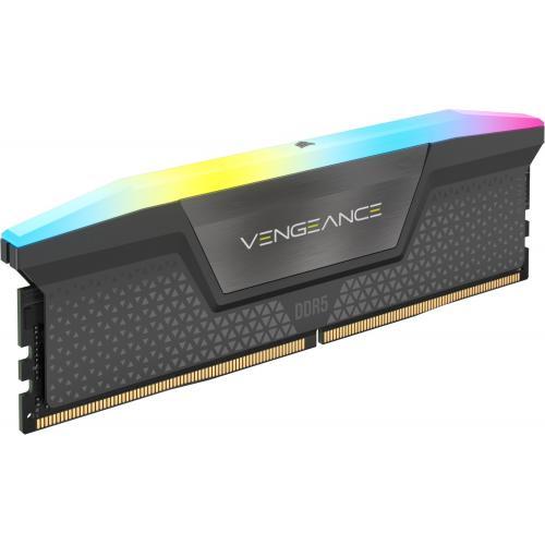 Kit Memorie Corsair Vengeance RGB Grey AMD EXPO 32GB, DDR5-5600MHz, CL36, Dual Channel