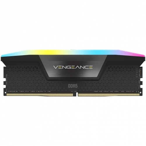 Kit Memorie Corsair Vengeance RGB Black Intel XMP 3.0, 64GB, DDR5-6000MHz, CL30, Dual Channel