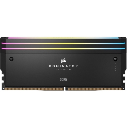 Kit Memorie Corsair Dominator Titanium RGB Black Intel XMP 3.0 96GB, DDR5-6600MHz, CL32, Dual Channel