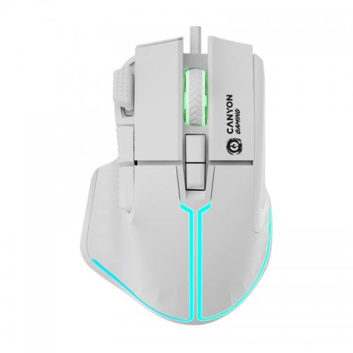 Mouse Optic Canyon Fortnax GM-636, RGB LED, USB, White