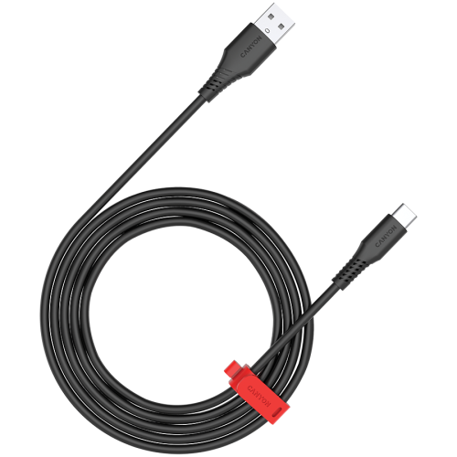 Cablu de date Canyon AC18SC, USB-A - USB-C, 1.2m, Black