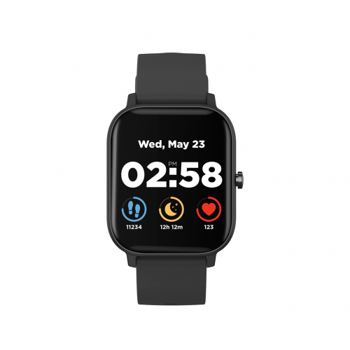 SmartWatch Canyon Wildberry SW74, 1.3inch, Curea Silicon, Black