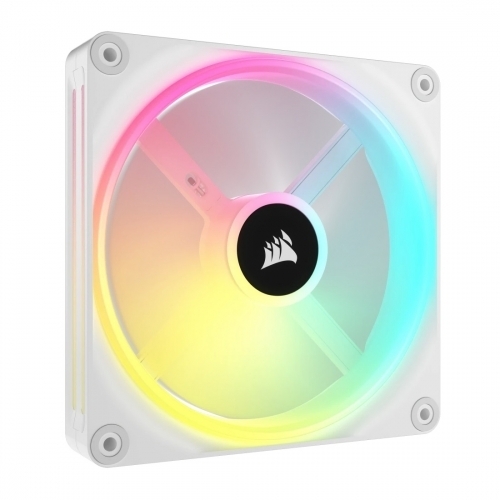 Kit Ventilatoare Corsair iCUE LINK QX140, RGB LED, 140mm, White, 2 bucati