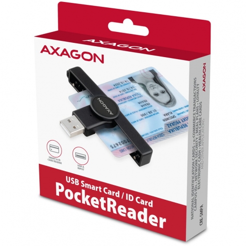 Card Reader Axagon CRE-SMPA, USB-A, Black