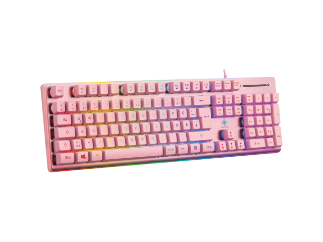 DELTACO PINK LINE WK75 Membrane RGB Keyboard, US layout