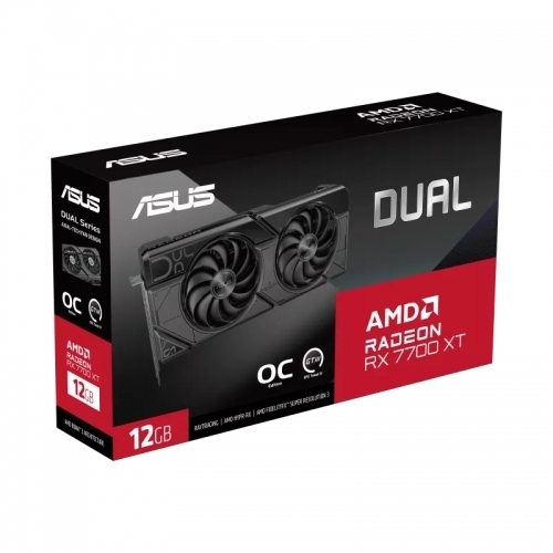 Placa video ASUS AMD Radeon RX 7700 XT DUAL OC 12GB, GDDR6, 192bit