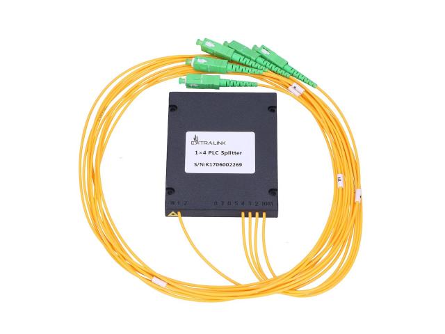 Extralink 1:4 PLC SC/APC | Splitter | 2,0mm, 1,5m, G657A, moduł ABS