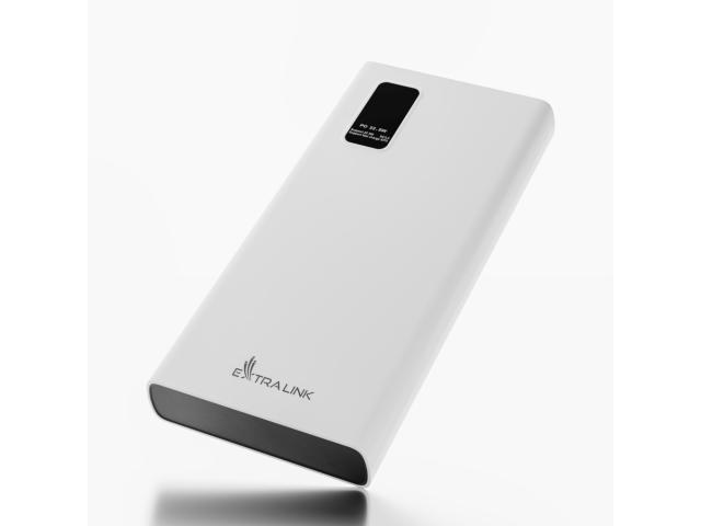 Extralink EPB-067W 10000mAh Biały | Powerbank | Power bank, Fast Charging, USB-C