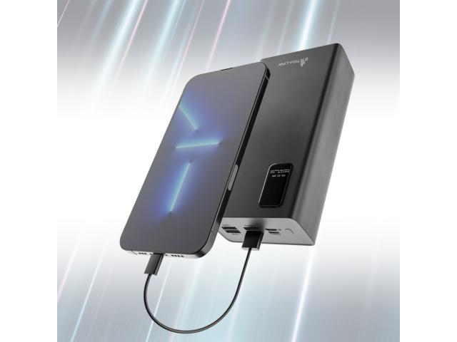 Extralink EPB-069 30000mAh Czarny | Powerbank | Power bank, Fast Charging, USB-C