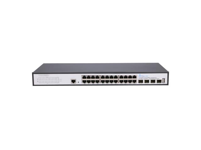 Extralink Hypnos | Switch | 24x RJ45 1000Mb/s, 4x SFP+, L3, zarządzalny