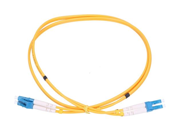 Extralink LC/UPC-LC/UPC | Patchcord | Jednomodowy, Duplex, G652D, PVC, 3mm, 1m