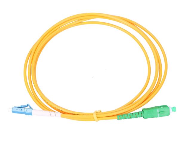 Extralink SC/APC-LC/UPC | Patchcord | Jednomodowy, Simplex, G652D, 3mm, 15m