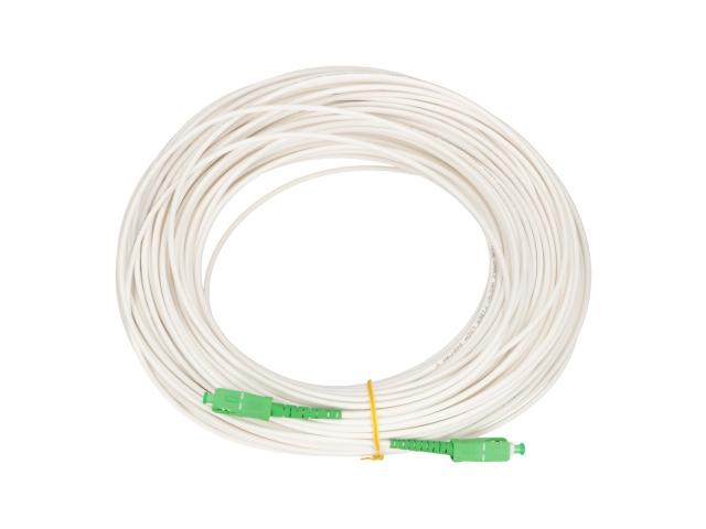 Extralink SC/APC-SC/APC | Patchcord | LSZH, Jednomodowy, Simplex, G.657A1, 3mm, 60m, biały