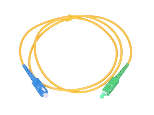 Extralink SC/APC-SC/UPC | Patchcord | Jednomodowy, Simplex, G652D, 3mm, 2m