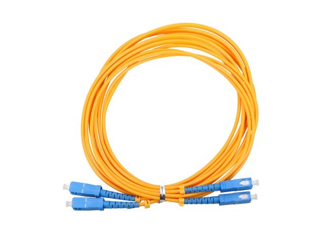 Extralink SC/UPC-SC/UPC | Patchcord | PVC, Jednomodowy, Duplex, G652D, 3mm, 1m