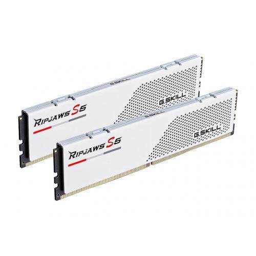 Kit Memorie G.Skill Ripjaws S5 XMP 3.0 White 32GB, DDR5-6000Mhz, CL32, Dual Channel