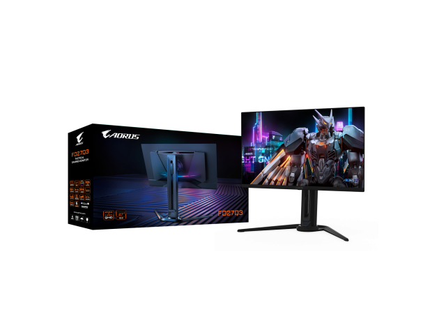 Monitor QD-OLED Gigabyte AORUS FO27Q3, 27inch, 2560x1440, 0.03ms GTG, Black