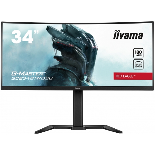 Monitor LED Curbat Iiyama G-Master GCB3481WQSU-B1, 34inch, 3440x1440, 0.3ms GTG, Black