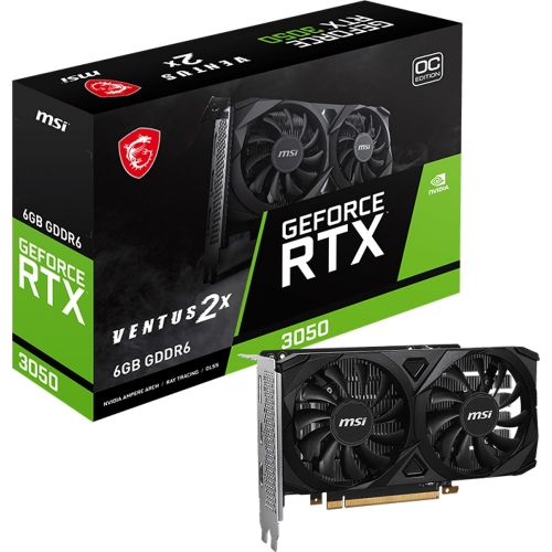 Placa video MSI nVidia GeForce RTX 3050 VENTUS 2X OC 6GB, GDDR6, 96bit