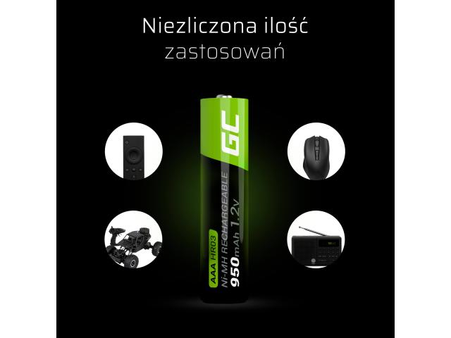 Green Cell 4x AAA HR03 950mAh Battery