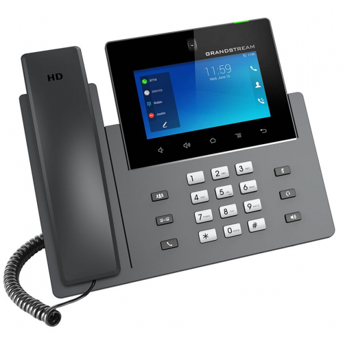 Telefon IP Grandstream GXV3450, 16 conturi SIP, 16 linii, PoE, Dark Gray