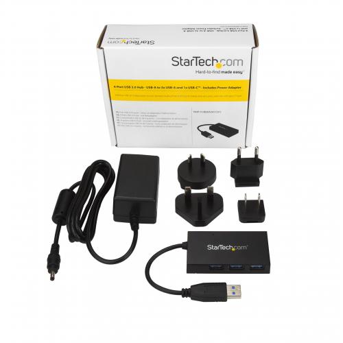 Hub USB Startech HB30A3A1CSFS, 4x USB 3.2 gen 1, Black