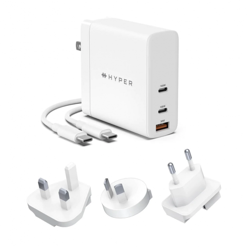 Incarcator retea Targus HyperJuice HJG140WW, 2x USB-C, 1x USB-A, 140W, White