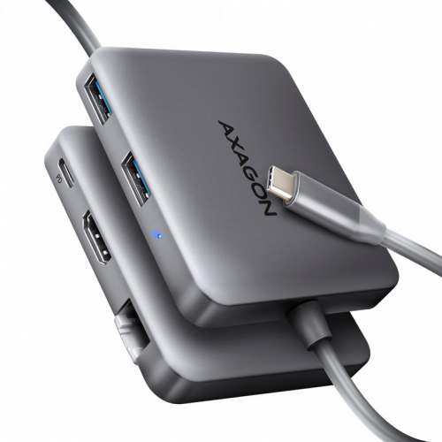 Docking Station Axagon HMC-5HL, 2x USB 3.2 gen 1 + 1x HDMI + 1x USB-C, Gray