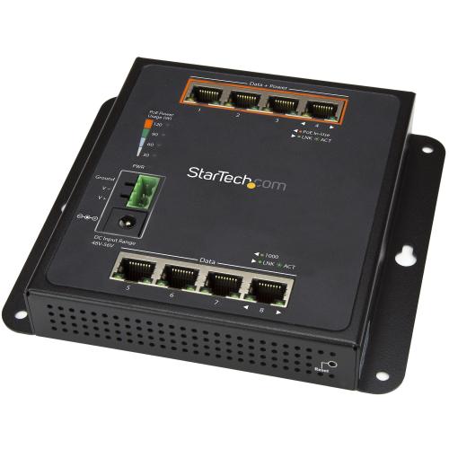 Switch Startech Industrial IES81GPOEW, 8 porturi, PoE