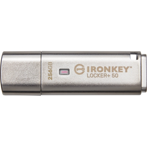 Stick Memorie Kingston IronKey Locker+50 256GB, USB 3.2 Gen 1, Silver