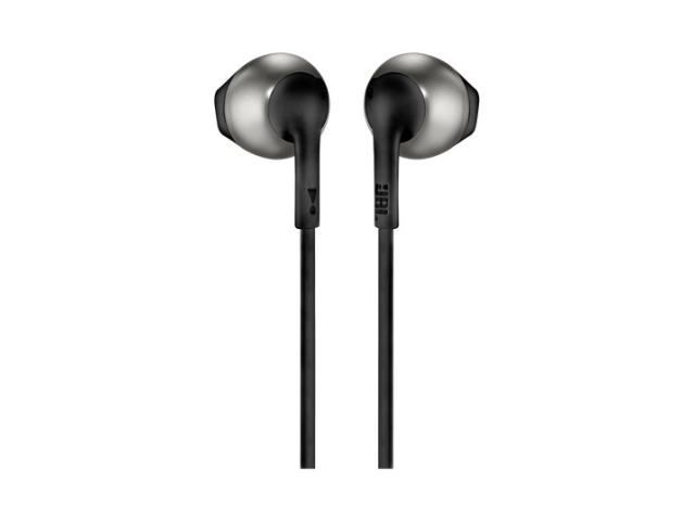 JBL T205 WIRED EARPHONES WITH MIC BLACK