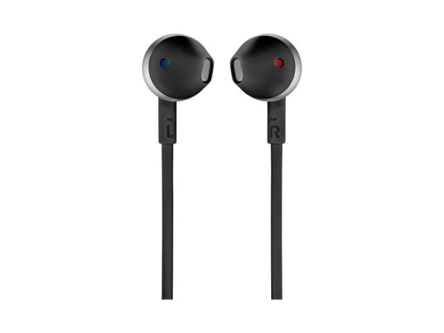 JBL T205 WIRED EARPHONES WITH MIC BLACK