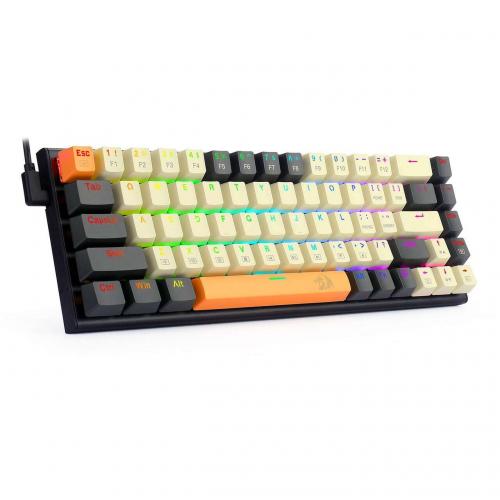 Tastatura Redragon Ryze, RGB LED, USB, White-Grey