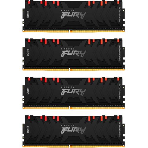 Kit Memorie Kingston FURY Renegade RGB 128GB, DDR4-3200MHZ, CL16, Quad Channel