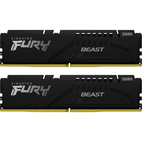 Kit Memory Kingston Fury Beast Black AMD EXPO/Intel XMP 3.0, 16GB, DDR5-5200MHz, CL36, Dual Channel