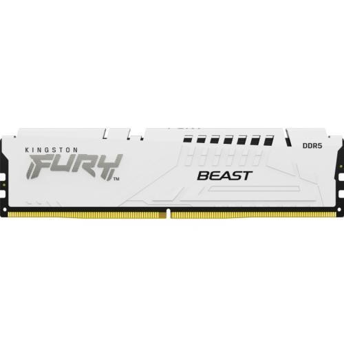 Kit Memorie Kingston Fury Beast White Intel XMP 3.0, 32GB, DDR5-5200MHz, CL36, Dual Channel