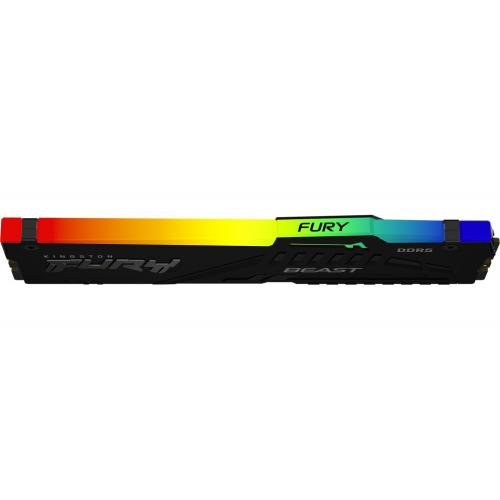 Kit Memorie Kingston Fury Beast RGB Black Intel XMP 3.0, 64GB, DDR5-5200MHz, CL40, Quad Channel