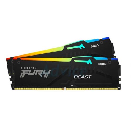 Kit Memorie Kingston Fury Beast RGB AMD EXPO/Intel XMP 3.0, 16GB, DDR5-6000MHz, CL30, Dual Channel